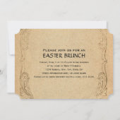 バニーのイースター甘い音楽的なブランチ 招待状 (裏面)