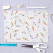 バニーのウサギおよびにんじんパターンティッシュペーパー 薄葉紙 (クラフト)