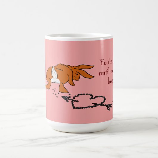 バニーのウンチのハートのマグ! コーヒーマグカップ (中央)