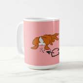 バニーのウンチのハートのマグ! コーヒーマグカップ (正面左)