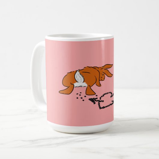 バニーのウンチのハートのマグ! コーヒーマグカップ (正面左)