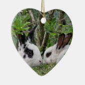 バニーのカップル セラミックオーナメント (右)