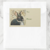 バニーのギフトステッカーのバーナード 長方形シール (バッグ)