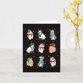 バニーのクリスマスライトラバおもしろいビットラバークリスマスバニー カード (黄色い花)