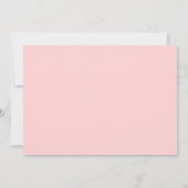 バニーのサンキューカードの誕生日の女の子のピンクの金ゴールド サンキューカード (裏面)