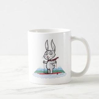 バニーのスキー コーヒーマグカップ