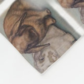 バニーのスケッチのウサギ動物の芸術 フリースブランケット (角)