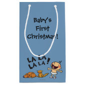 バニーのスリッパを持つレスリーPatricelliの歌うベビー スモールペーパーバッグ (裏面)