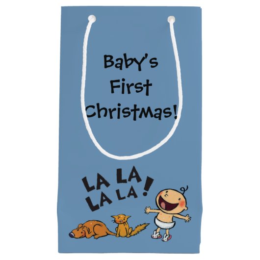 バニーのスリッパを持つレスリーPatricelliの歌うベビー スモールペーパーバッグ (正面)