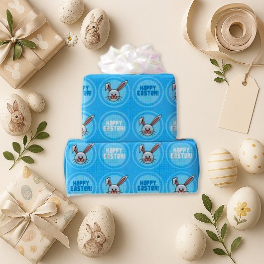 バニーのバッジ ラッピングペーパー