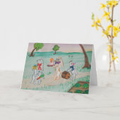 バニーのバースデー・カード カード (黄色い花)