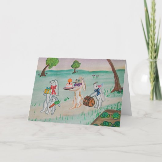 バニーのバースデー・カード カード (正面)