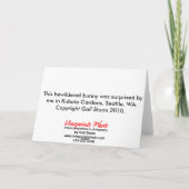 バニーのバースデー・カード カード (裏面)