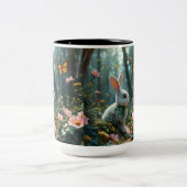 「バニーのブルーミング・ヘイブン:フローラ・フォレスト・アドベンチャー ツートーンマグカップ (中央)