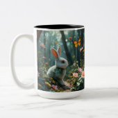 「バニーのブルーミング・ヘイブン:フローラ・フォレスト・アドベンチャー ツートーンマグカップ (左)