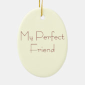 バニーのプラシ天の友人のオーナメントを持つ小さな女の子 セラミックオーナメント (裏面)