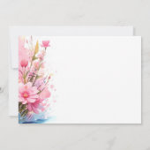 バニーのベイビーシャワーティータイム 招待状 (裏面)