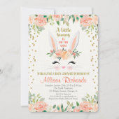 バニーのベビーシャワーの招待のモモのクリームイースター 招待状 (正面)