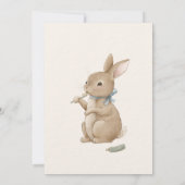 バニーのボーイファーストティースパーティの招待状 招待状 (裏面)