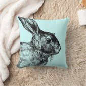 バニーのヴィンテージの枕 クッション (ブランケット)