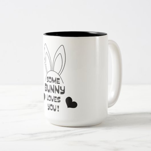 バニーの中にはマグが大好きなものもある ツートーンマグカップ (正面右)