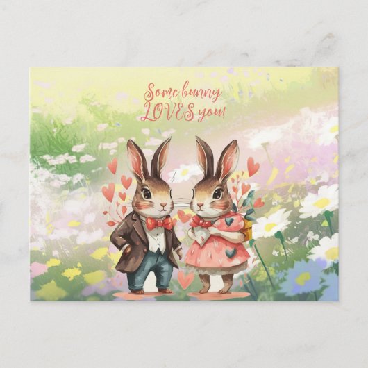 バニーの中にはミスター&ミセスが大好きな人もいる。 ポストカード (正面)