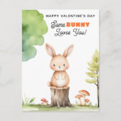 バニーの中には君を愛してる奴もいる!キッズハッピーバレンタインデー シーズンポストカード (正面)