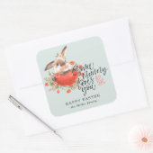 バニーの中には君を愛するものもいる |イースターバニーハート スクエアシール (封筒)