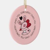 バニーの中には、あなたを愛するものもいる セラミックオーナメント (右)