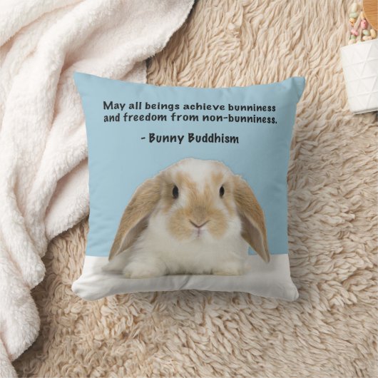 バニーの仏教LOPのバニーの枕 クッション (ブランケット)