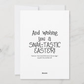 バニーの卵のイースターと可愛いカタツムリ | シーズンカード (裏面)