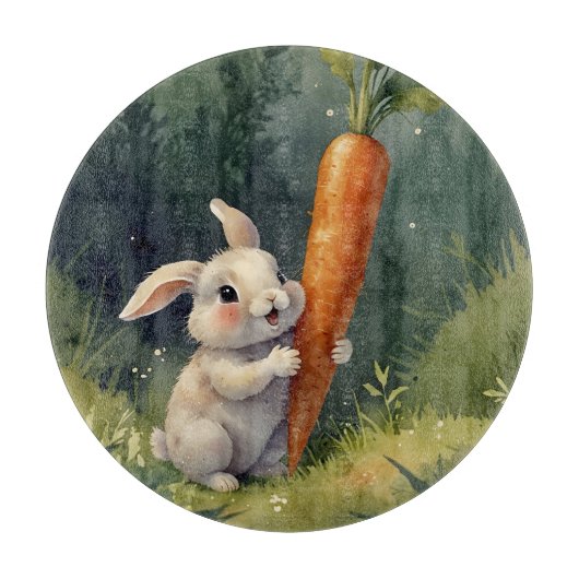 バニーの夢：お洒落ガラスのカッティングボード カッティングボード (正面)