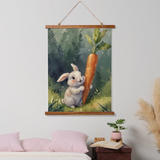 バニーの夢:お洒落木の上にタペストリー 吊り下げ型タペストリー (寝室)