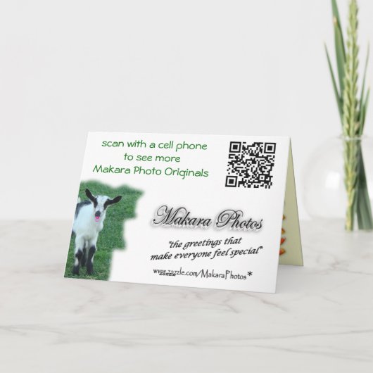 バニーの子ヤギ – -カスタマイズ任意の大事な行事と誰でも カード (裏面)