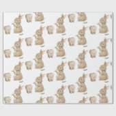 バニーの少年ファースト・ティース・パーティー ラッピングペーパー (フラット)