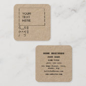 バニーの抗議の印/カスタマイズ可能なASCIIの文字の芸術 スクエア名刺 (正面/裏面)