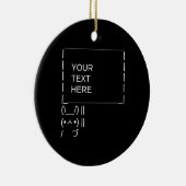 バニーの抗議サイン/カスタマイズ可能なASCII文字アート セラミックオーナメント (右)