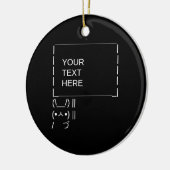 バニーの抗議サイン/カスタマイズ可能なASCII文字アート セラミックオーナメント (左)