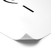 バニーの抗議サイン/カスタマイズ可能なASCII文字アート ポスター (角)