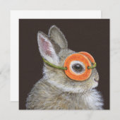 バニーの招待をチャックで取り付けて下さい 招待状 (正面/裏面)