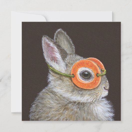 バニーの招待をチャックで取り付けて下さい 招待状 (正面)