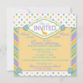 バニーの招待状の正方形2 招待状 (裏面)