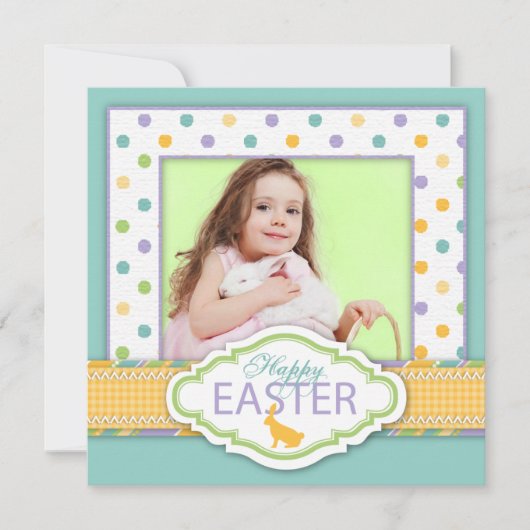 バニーの招待状の正方形2 招待状 (正面)