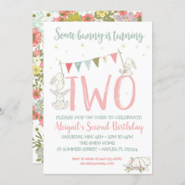 バニーの招待状、バニーの誕生日の招待状 招待状