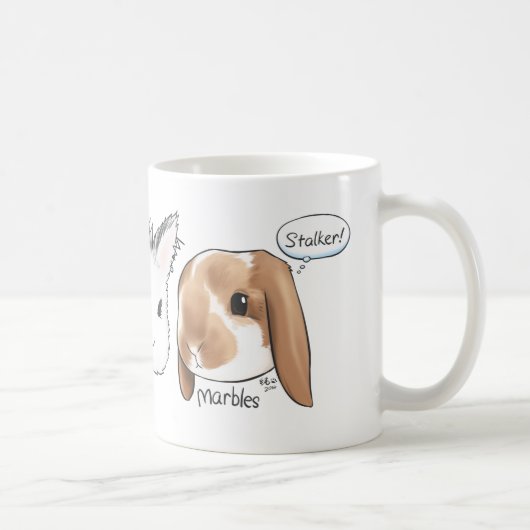 バニーの束のマグ コーヒーマグカップ (右)