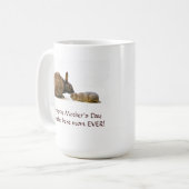 バニーの母及びベビー-マグ コーヒーマグカップ (正面左)