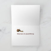 バニーの母及びベビー-新生児カード カード (内部)