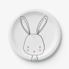 バニーの紙皿のベビーシャワーの森林動物 ペーパープレート