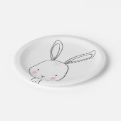 バニーの紙皿のベビーシャワーの森林動物 ペーパープレート (アングル)