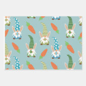 バニーの耳と卵を持つキュートなイースター格言 ラッピングペーパーシート (正面2)